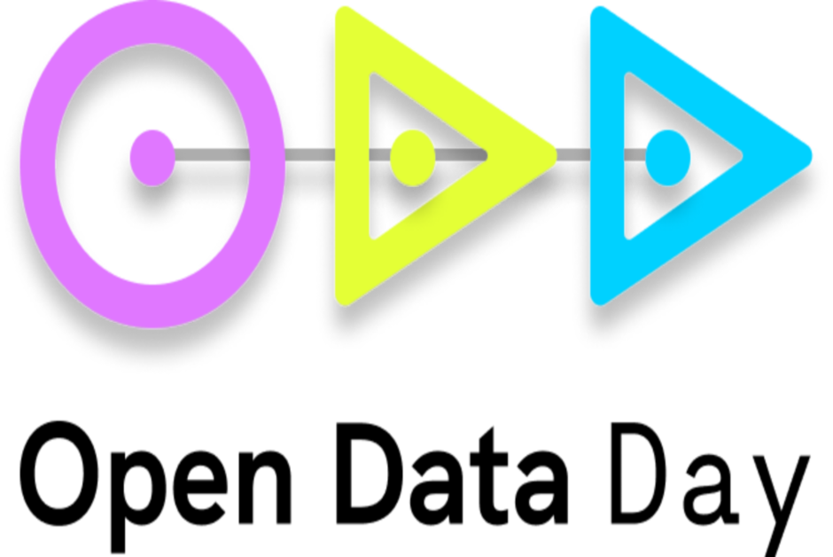 Transparent background. In black text it says "OPen Data Day."